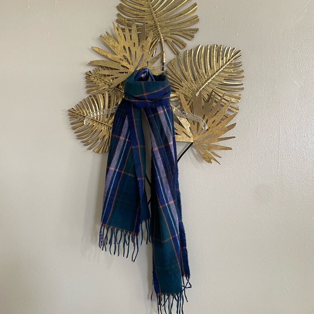 Style & Co. Blue and Green Plaid Scarf